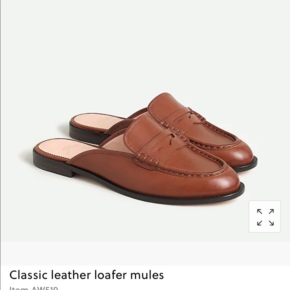 NWT J.Crew leather tab loafer mules